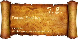 Tompa Etelka névjegykártya