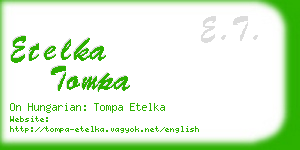 etelka tompa business card
